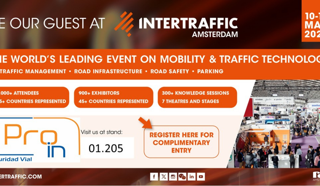 Nos vemos en Intertraffic Amsterdam 2026 – Stand 01.205
